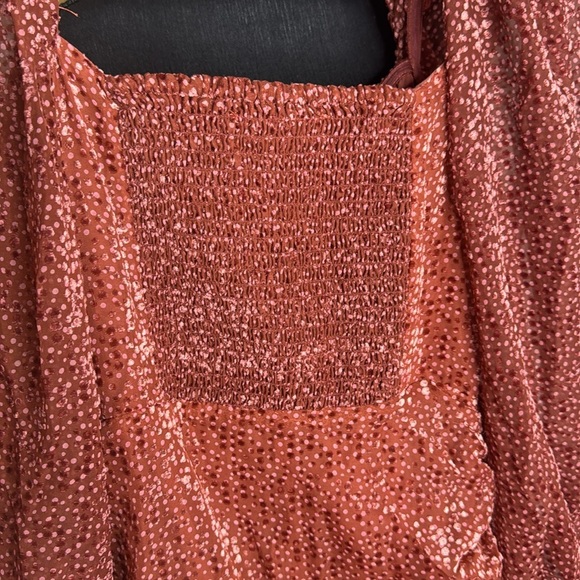 ASTR the Label Samara Dress Ginger Brown Ruffle Party Cocktail - Picture 8 of 9